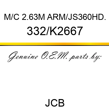 M/C 2.63M ARM/JS360HD. 332/K2667