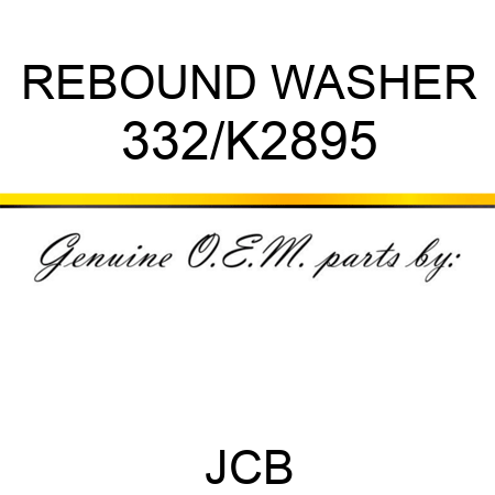 REBOUND WASHER 332/K2895