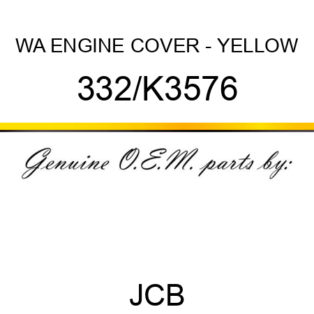 WA ENGINE COVER - YELLOW 332/K3576