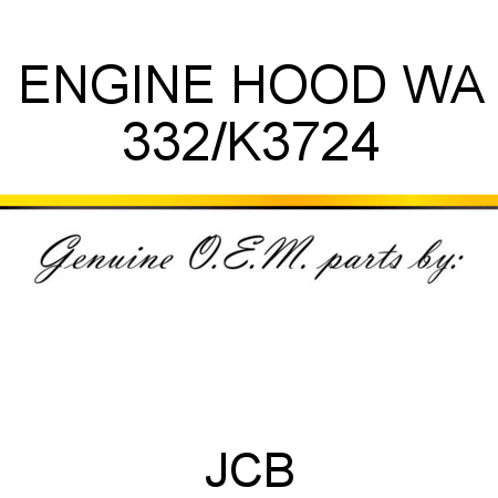 ENGINE HOOD WA 332/K3724