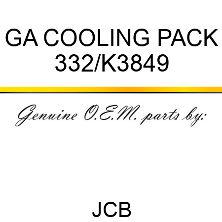 GA COOLING PACK 332/K3849