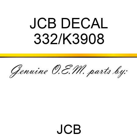 JCB DECAL 332/K3908