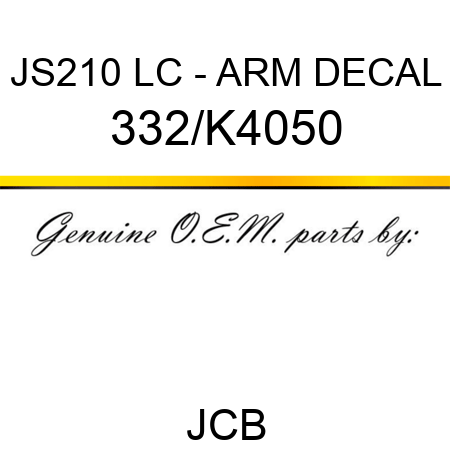 JS210 LC - ARM DECAL 332/K4050