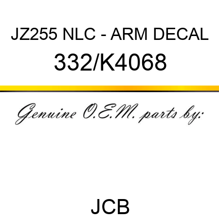 JZ255 NLC - ARM DECAL 332/K4068