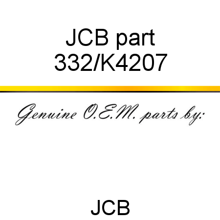 JCB part 332/K4207