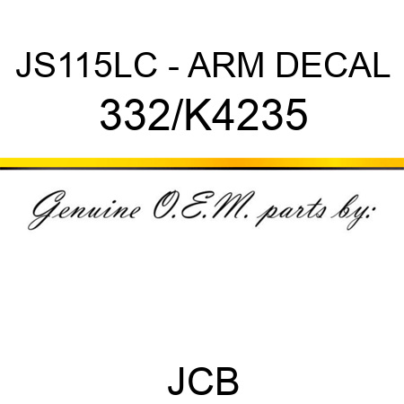 JS115LC - ARM DECAL 332/K4235