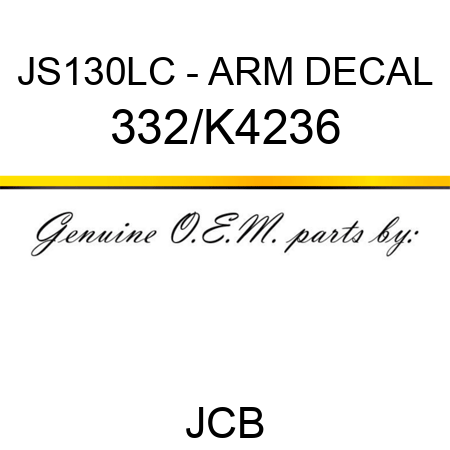 JS130LC - ARM DECAL 332/K4236