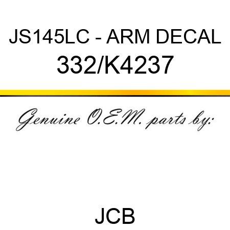 JS145LC - ARM DECAL 332/K4237