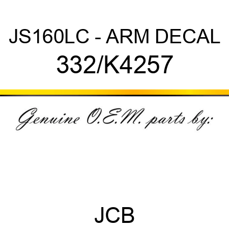 JS160LC - ARM DECAL 332/K4257