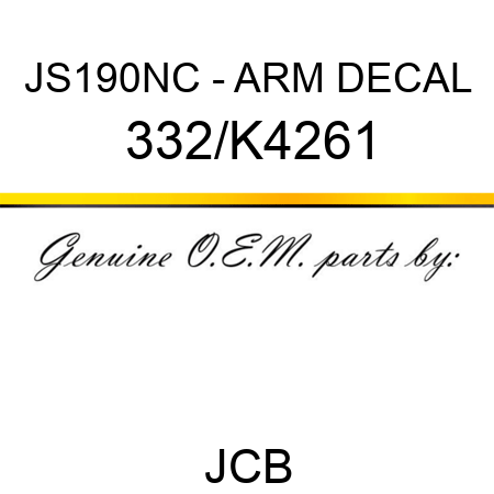 JS190NC - ARM DECAL 332/K4261