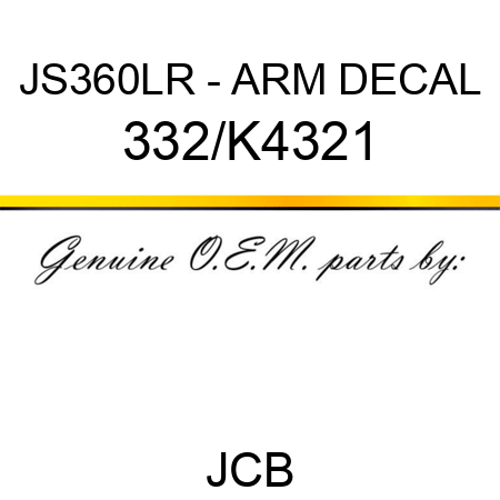 JS360LR - ARM DECAL 332/K4321