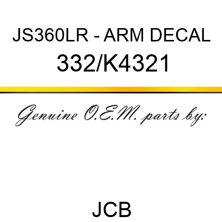 JS360LR - ARM DECAL 332/K4321
