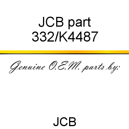 JCB part 332/K4487