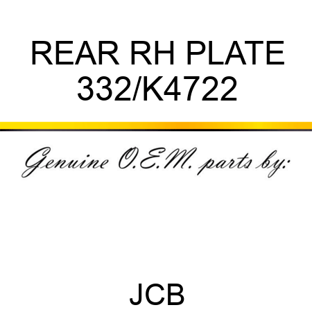 REAR RH PLATE 332/K4722