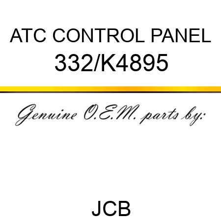 ATC CONTROL PANEL 332/K4895