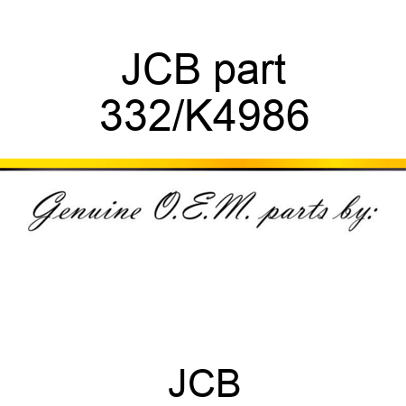 JCB part 332/K4986