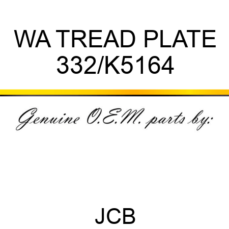 WA TREAD PLATE 332/K5164
