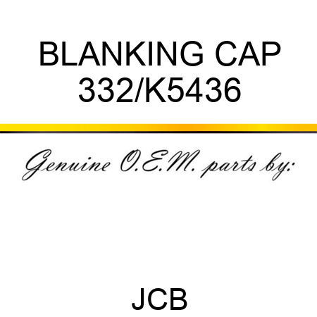 BLANKING CAP 332/K5436