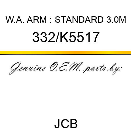 W.A. ARM : STANDARD 3.0M 332/K5517