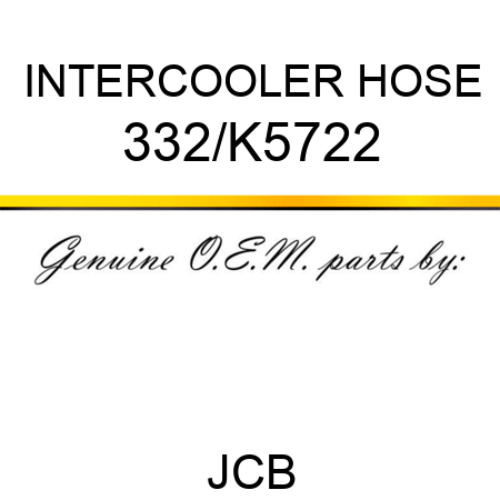 INTERCOOLER HOSE 332/K5722