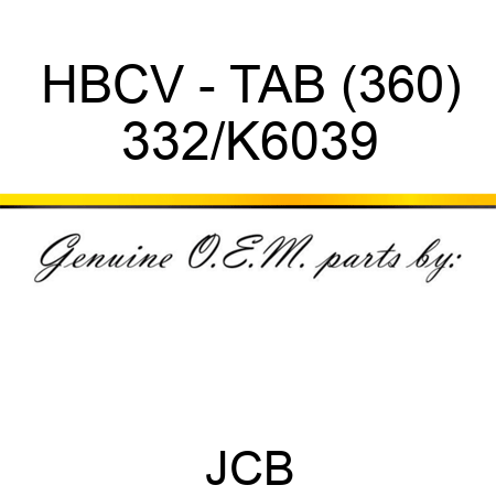 HBCV - TAB (360) 332/K6039