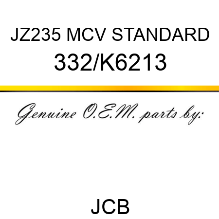 JZ235 MCV STANDARD 332/K6213
