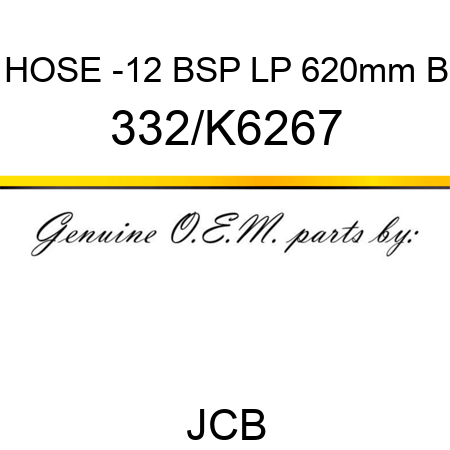 HOSE -12 BSP LP 620mm B 332/K6267
