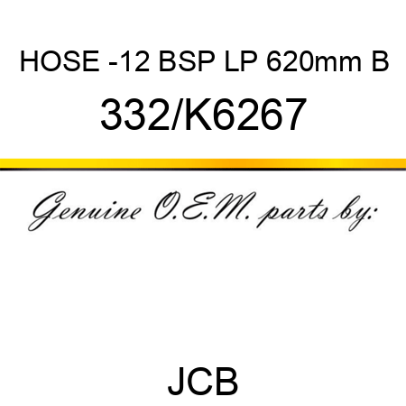 HOSE -12 BSP LP 620mm B 332/K6267