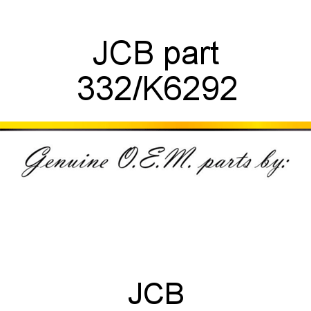 JCB part 332/K6292