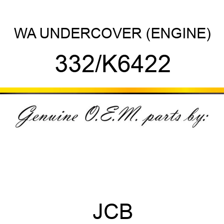 WA UNDERCOVER (ENGINE) 332/K6422