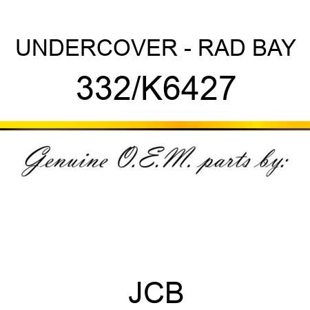 UNDERCOVER - RAD BAY 332/K6427