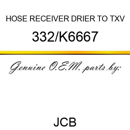 HOSE RECEIVER DRIER TO TXV 332/K6667