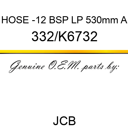 HOSE -12 BSP LP 530mm A 332/K6732