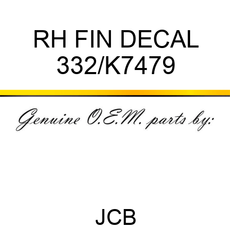 RH FIN DECAL 332/K7479