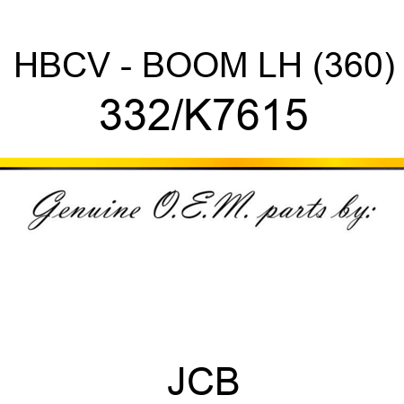 HBCV - BOOM LH (360) 332/K7615