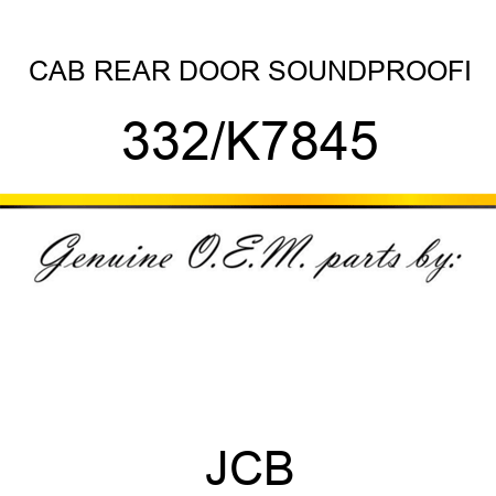 CAB REAR DOOR SOUNDPROOFI 332/K7845