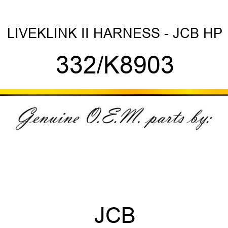 LIVEKLINK II HARNESS - JCB HP 332/K8903