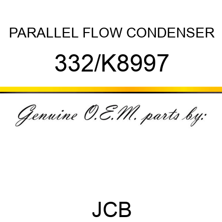 PARALLEL FLOW CONDENSER 332/K8997