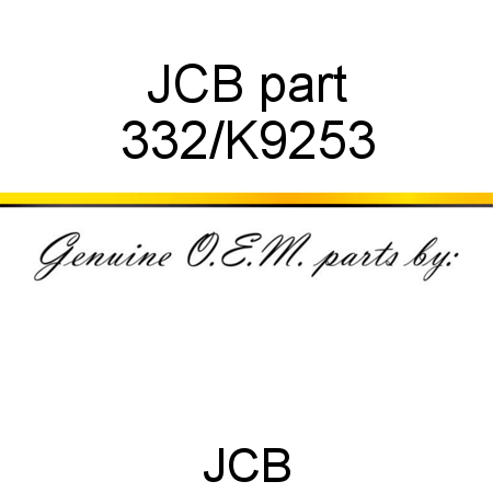 JCB part 332/K9253