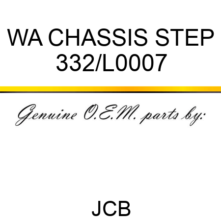 WA CHASSIS STEP 332/L0007