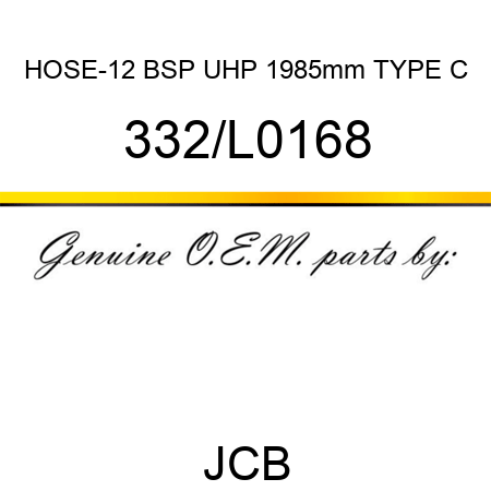 HOSE-12 BSP UHP 1985mm TYPE C 332/L0168