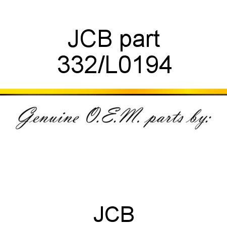 JCB part 332/L0194