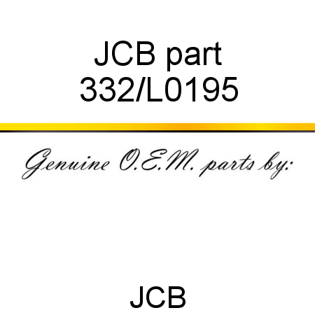 JCB part 332/L0195