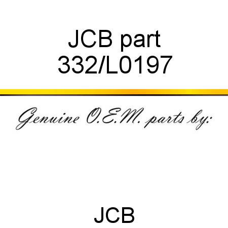 JCB part 332/L0197