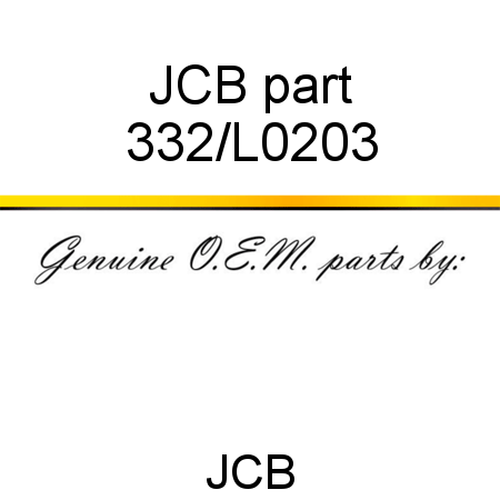 JCB part 332/L0203