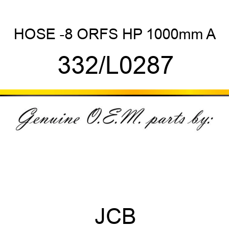 HOSE -8 ORFS HP 1000mm A 332/L0287