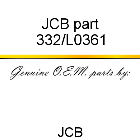 JCB part 332/L0361