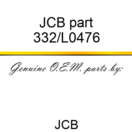 JCB part 332/L0476