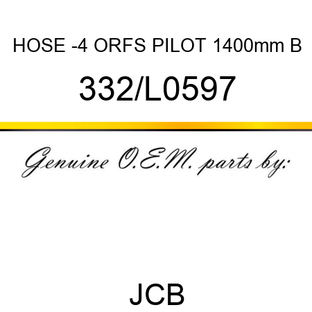 HOSE -4 ORFS PILOT 1400mm B 332/L0597