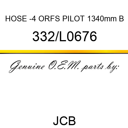 HOSE -4 ORFS PILOT 1340mm B 332/L0676